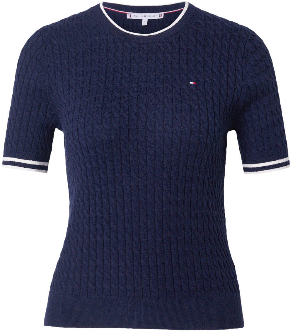 TOMMY HILFIGER Sveter  modrá / biela