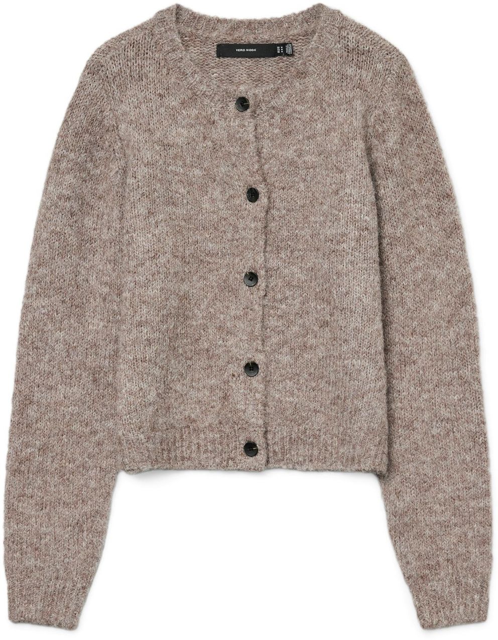 VERO MODA Kardigán 'VMNOVAH'  hnedá melírovaná