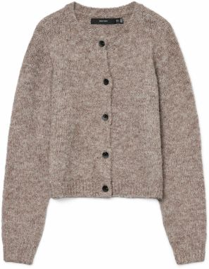 VERO MODA Kardigán 'VMNOVAH'  hnedá melírovaná