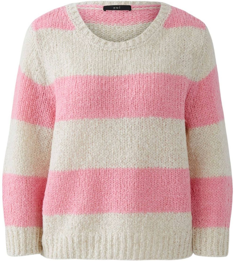 OUI Sveter 'Esmy'  tmelová / ružová