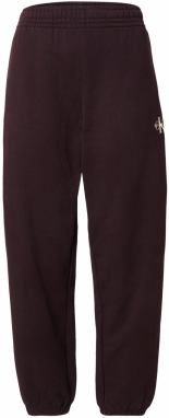 Calvin Klein Jeans Nohavice  baklažánová / biela