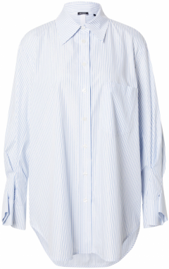 JOOP! Blúzka 'Benice'  pastelovo modrá / šedobiela