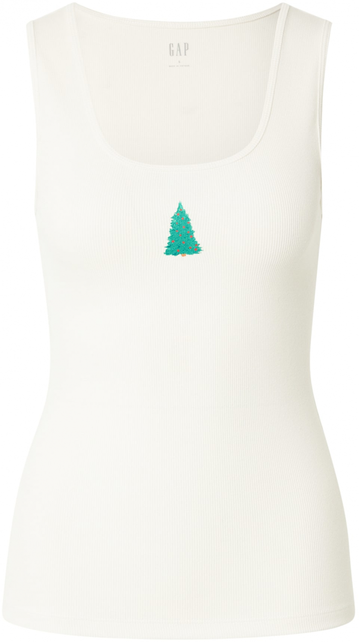 GAP Top  jedľová / červená / šedobiela