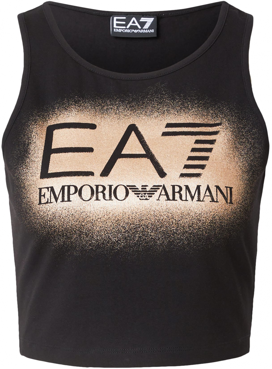 EA7 Emporio Armani Top  horčicová / čierna / biela