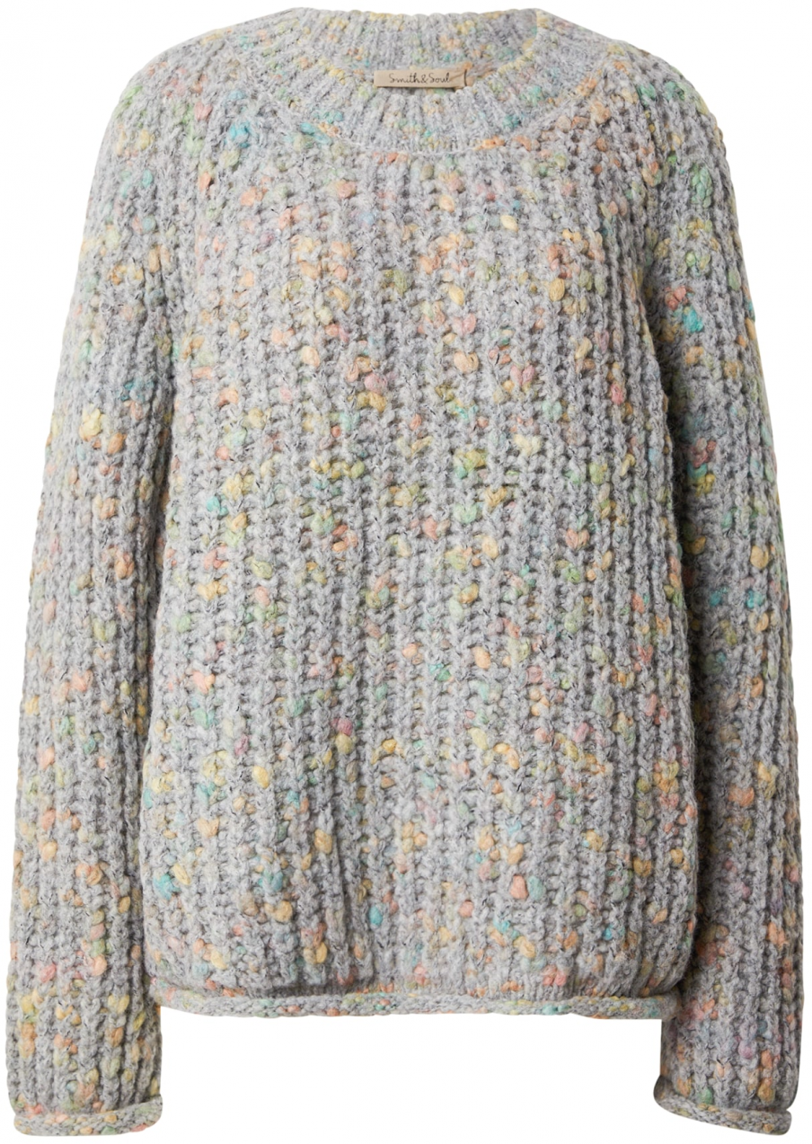 Smith&Soul Sveter  béžová / nebesky modrá / sivá / zelená