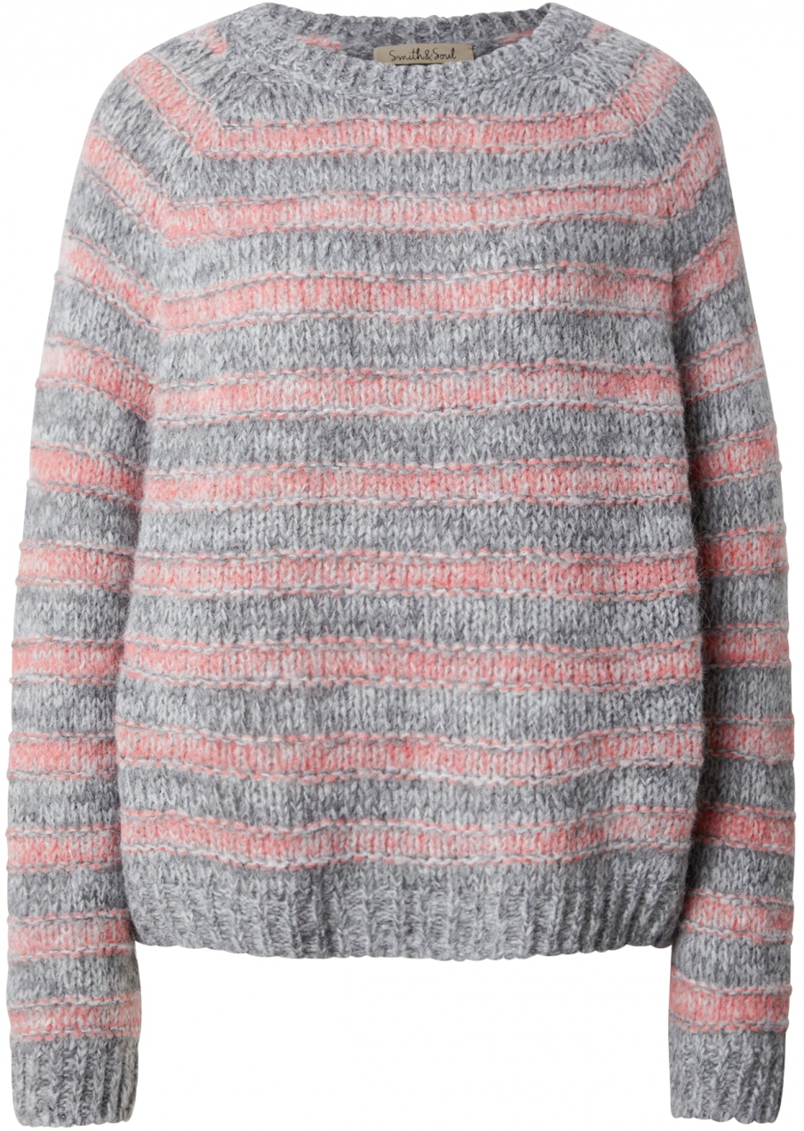 Smith&Soul Sveter  kamenná / ružová