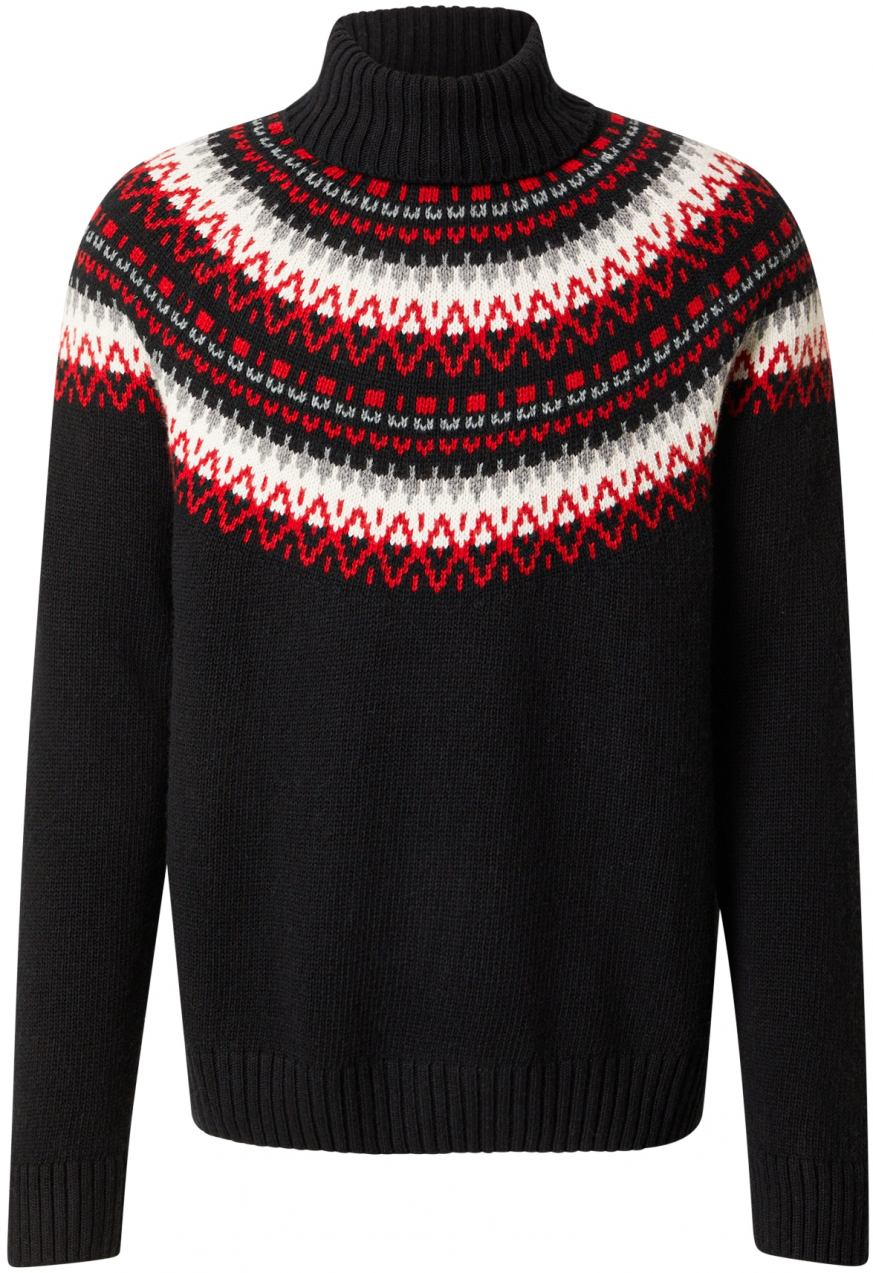 GANT Sveter 'FAIR ISLE'  sivá / červená / čierna / biela