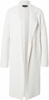 monari Pletený kabát  strieborná / biela