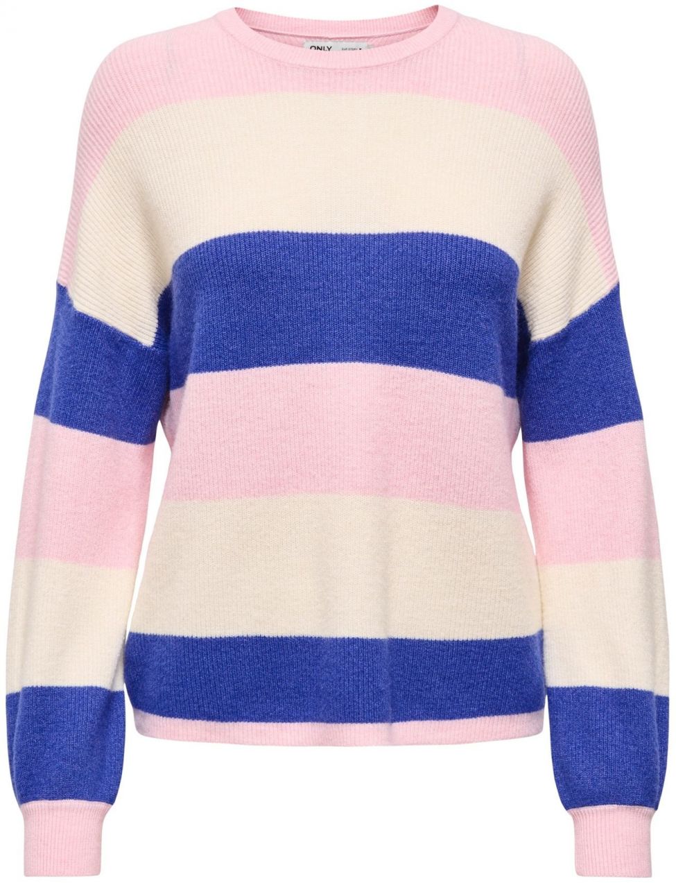 ONLY Sveter 'ONLATIA'  krémová / námornícka modrá / ružová