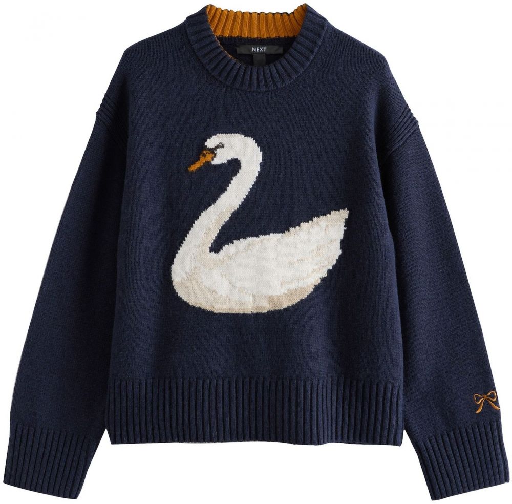 Next Sveter  námornícka modrá / hnedá / biela