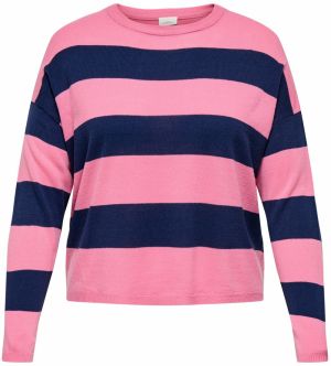 ONLY Carmakoma Sveter 'CARDERRY'  námornícka modrá / ružová
