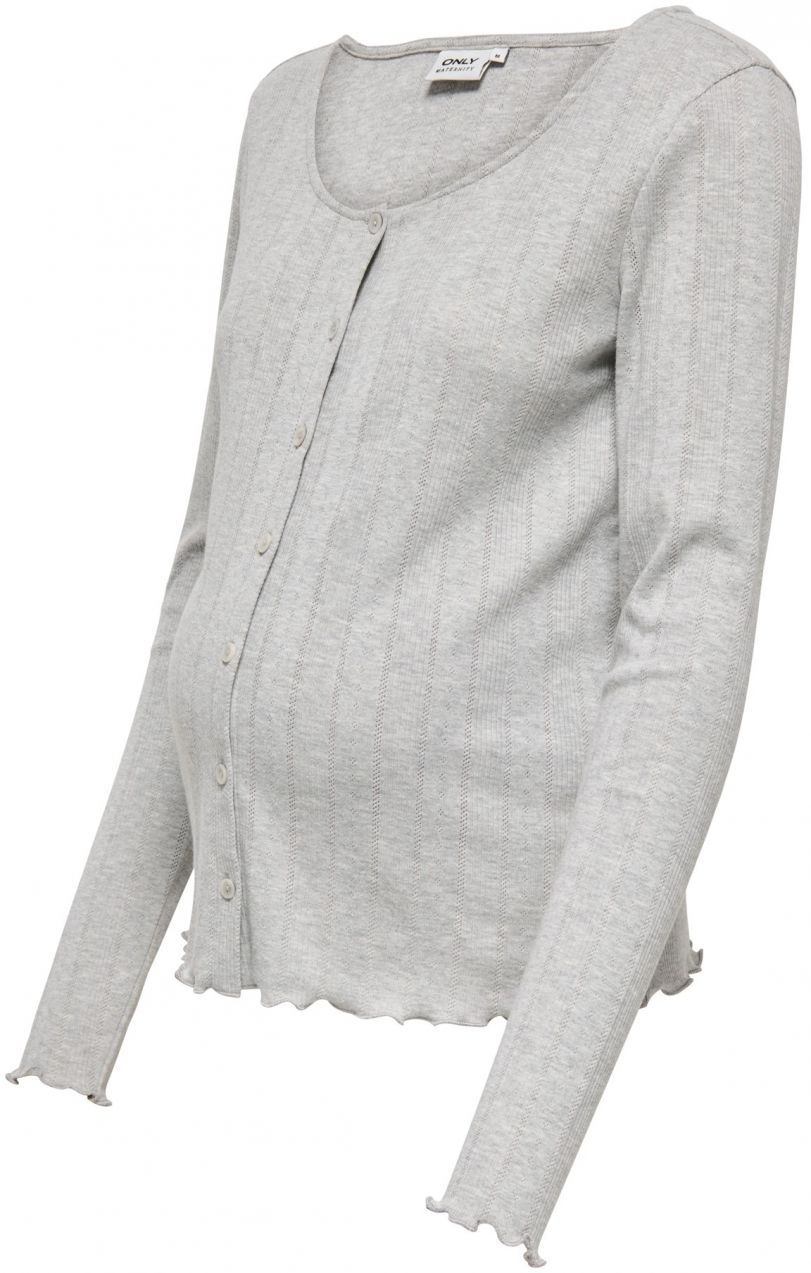 Only Maternity Kardigán  svetlosivá