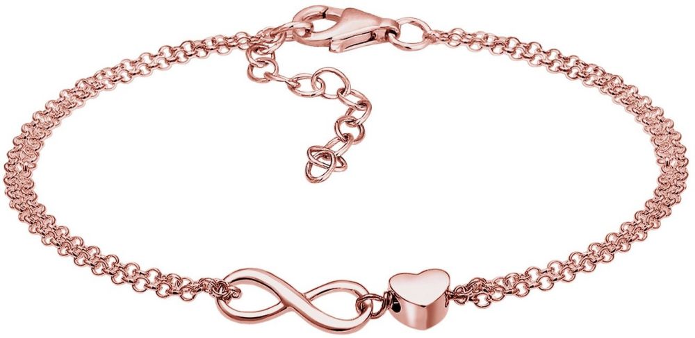 ELLI Náramok 'Herz'  ružové zlato