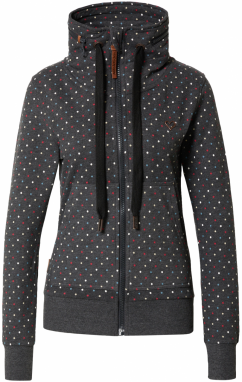 alife & kickin Tepláková bunda 'VivianAK'  krémová / svetlomodrá / tmavosivá / ohnivo červená / biela