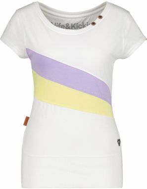 alife & kickin Tričko  svetložltá / levanduľová / biela