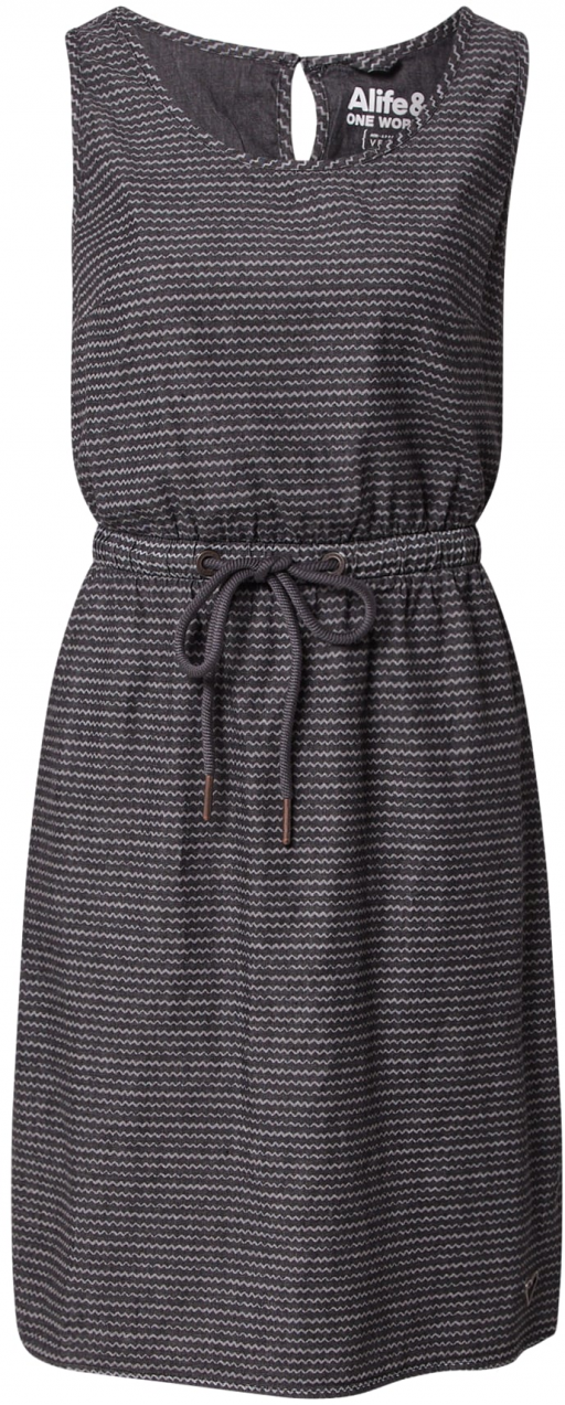 alife & kickin Letné šaty 'DojaAK'  sivá / čierna