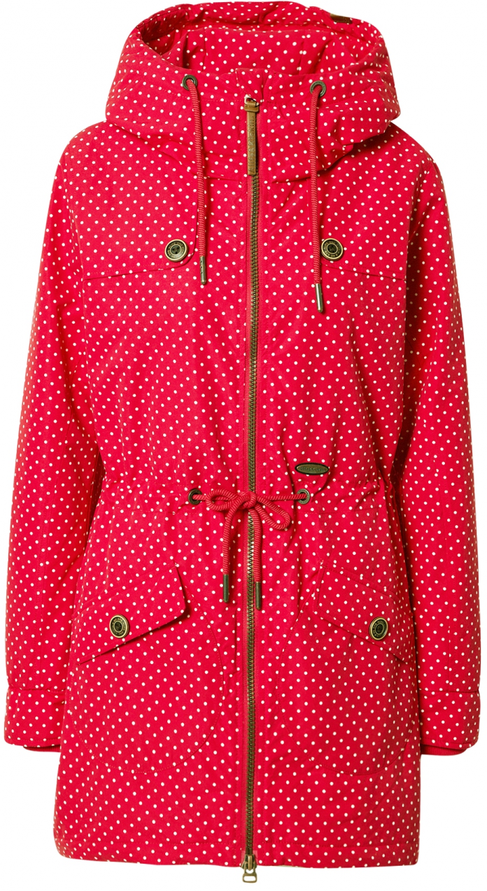 alife & kickin Prechodná parka 'CharlotteAK B'  jasne červená / biela
