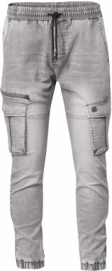 KOROSHI Rifľové kapsáče  sivý denim