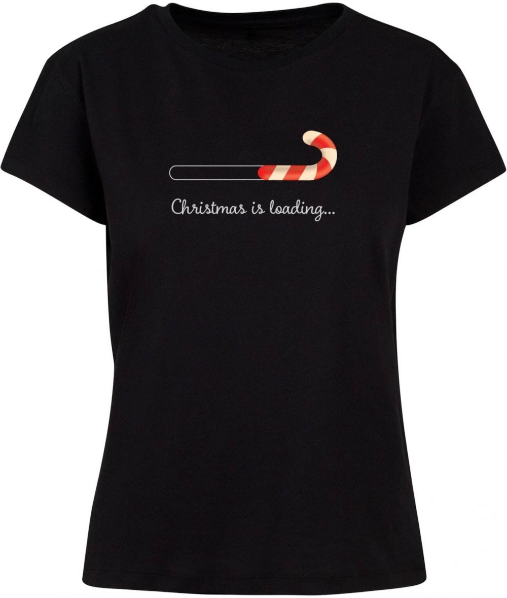 Merchcode Tričko 'Christmas Loading'  červená / čierna / šedobiela