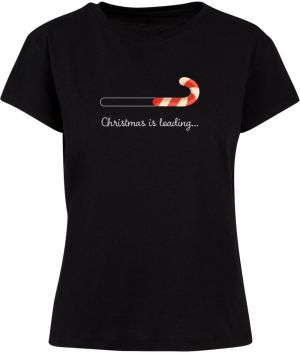 Merchcode Tričko 'Christmas Loading'  červená / čierna / šedobiela