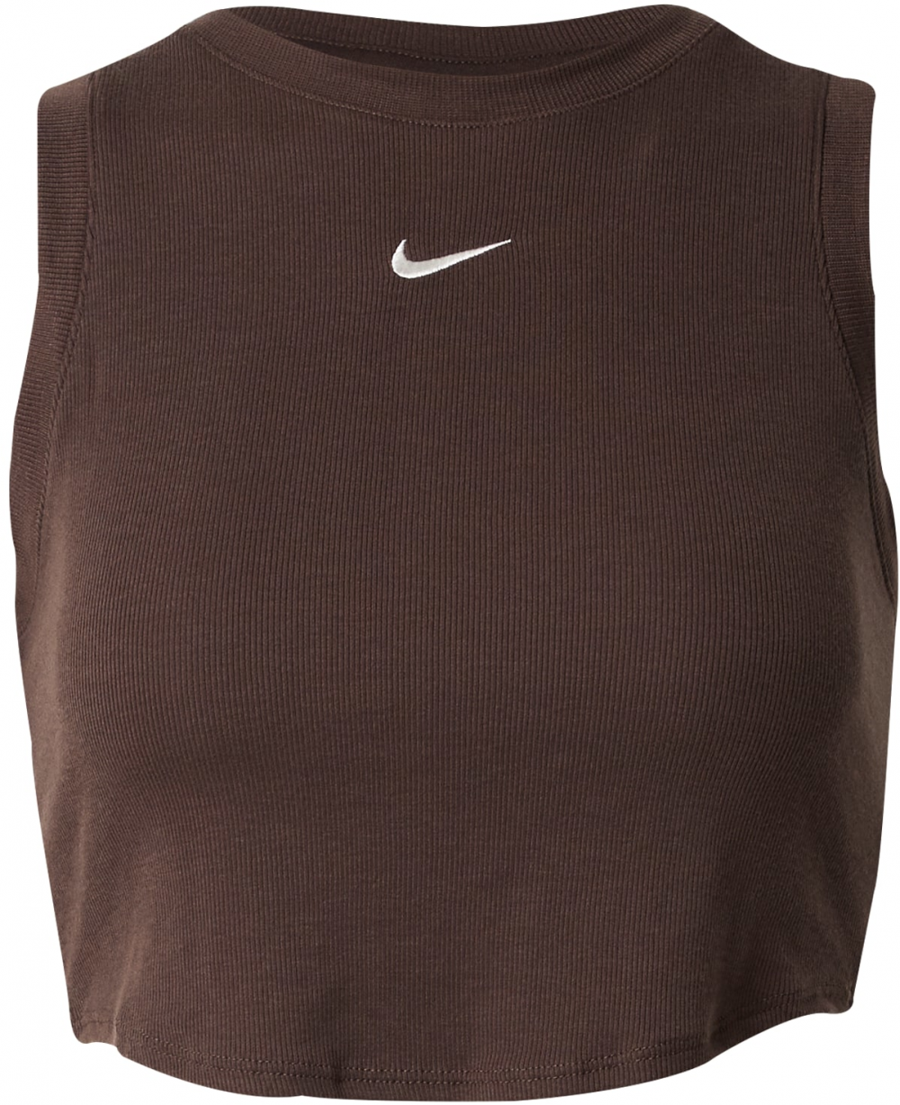 NIKE Funkčné tričko 'ESSENTIAL'  čokoládová / biela
