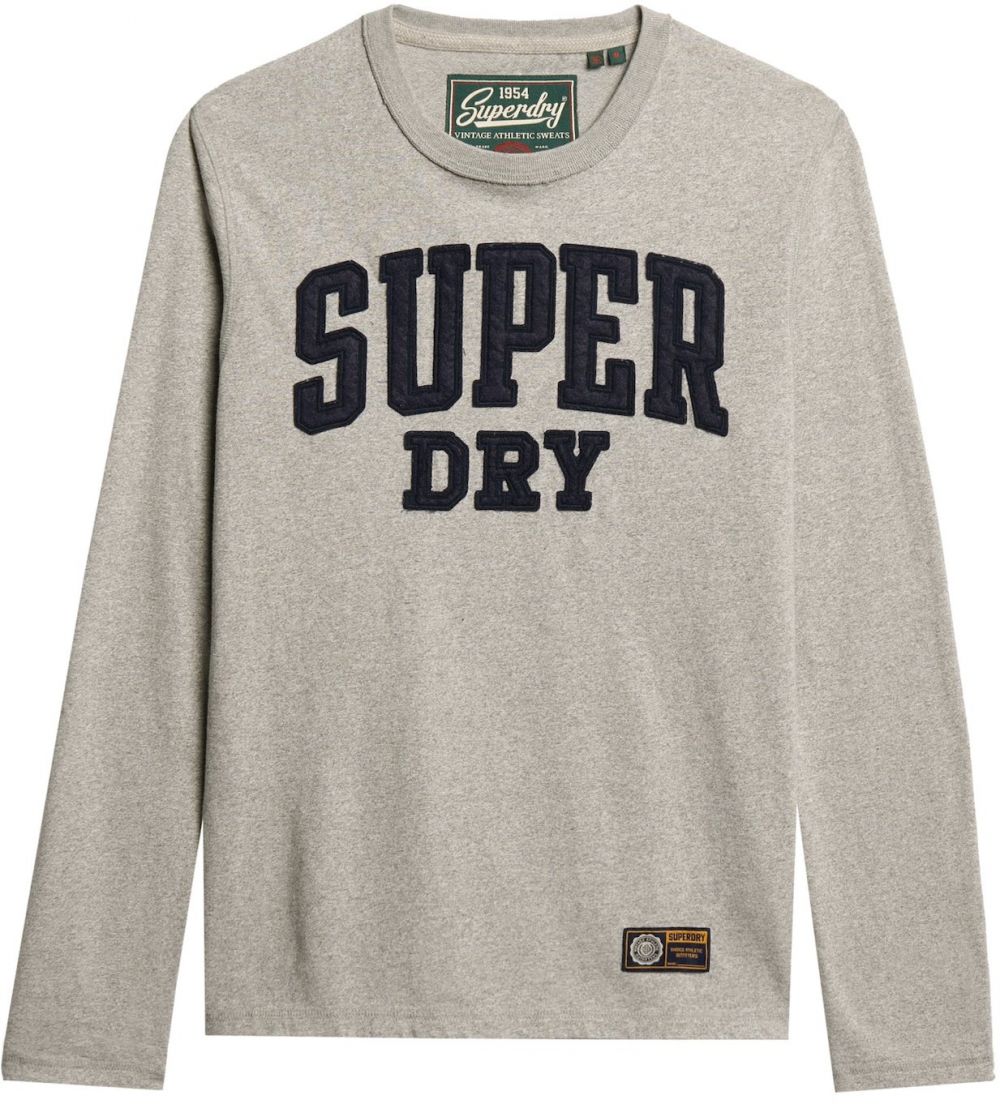 Superdry Tričko 'Athletic'  námornícka modrá / svetlosivá