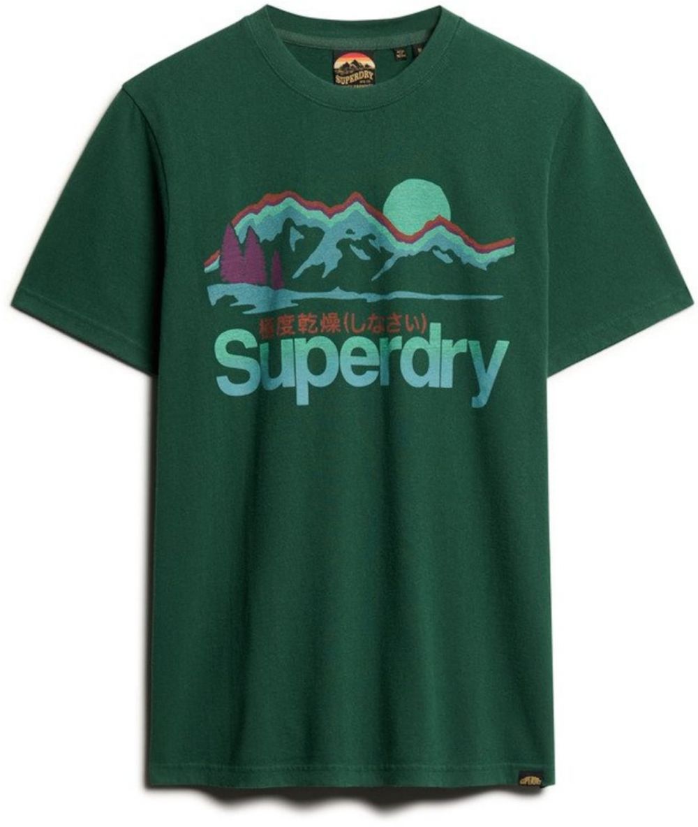 Superdry Tričko  svetlomodrá / smaragdová / nefritová / tmavofialová