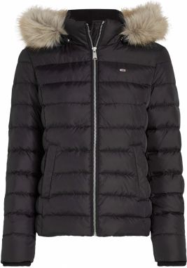 Tommy Jeans Zimná bunda  béžová / svetlosivá / čierna