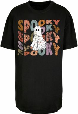Merchcode Tričko 'Halloween - Spooky Ghost'  svetlomodrá / pastelovo fialová / čierna / biela