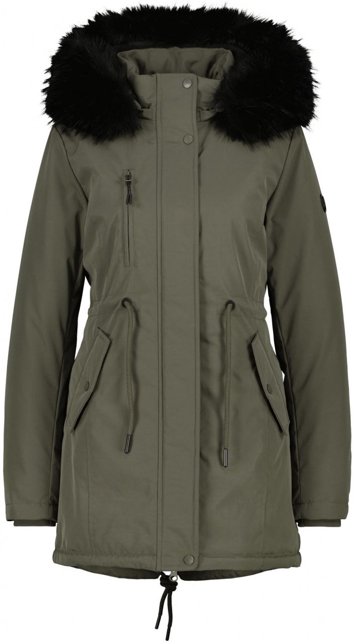 alife & kickin Zimná parka 'Kiersey'  olivová / čierna