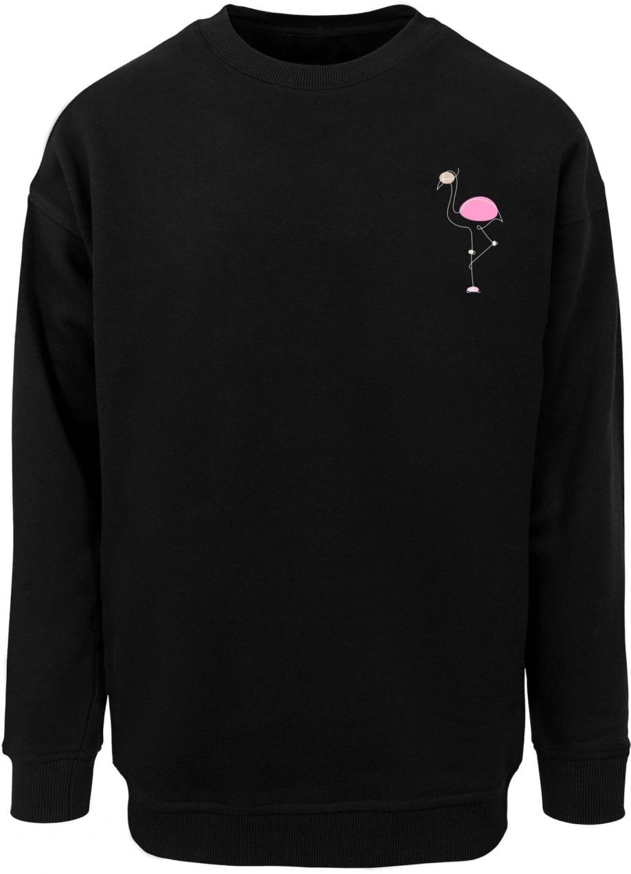 Merchcode Mikina 'Flamingo'  ružová / čierna / biela
