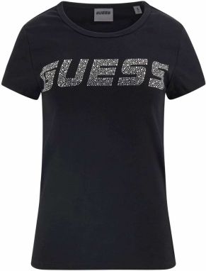 GUESS Funkčné tričko 'KIARA'  čierna / strieborná