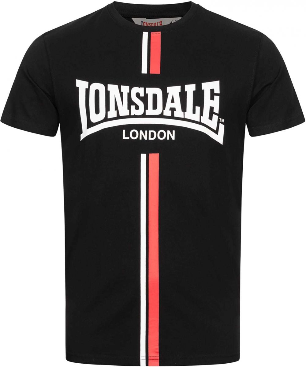 LONSDALE Tričko 'Altandhu'  grenadínová / čierna / biela
