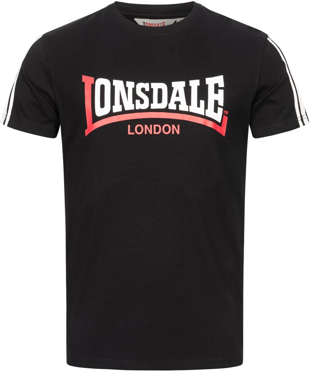 LONSDALE Tričko 'Elphin'  grenadínová / čierna / biela