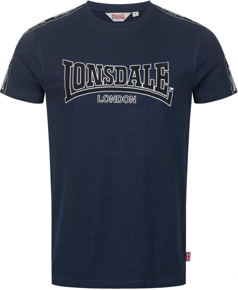 LONSDALE Tričko 'Vementry'  tmavomodrá / čierna / biela