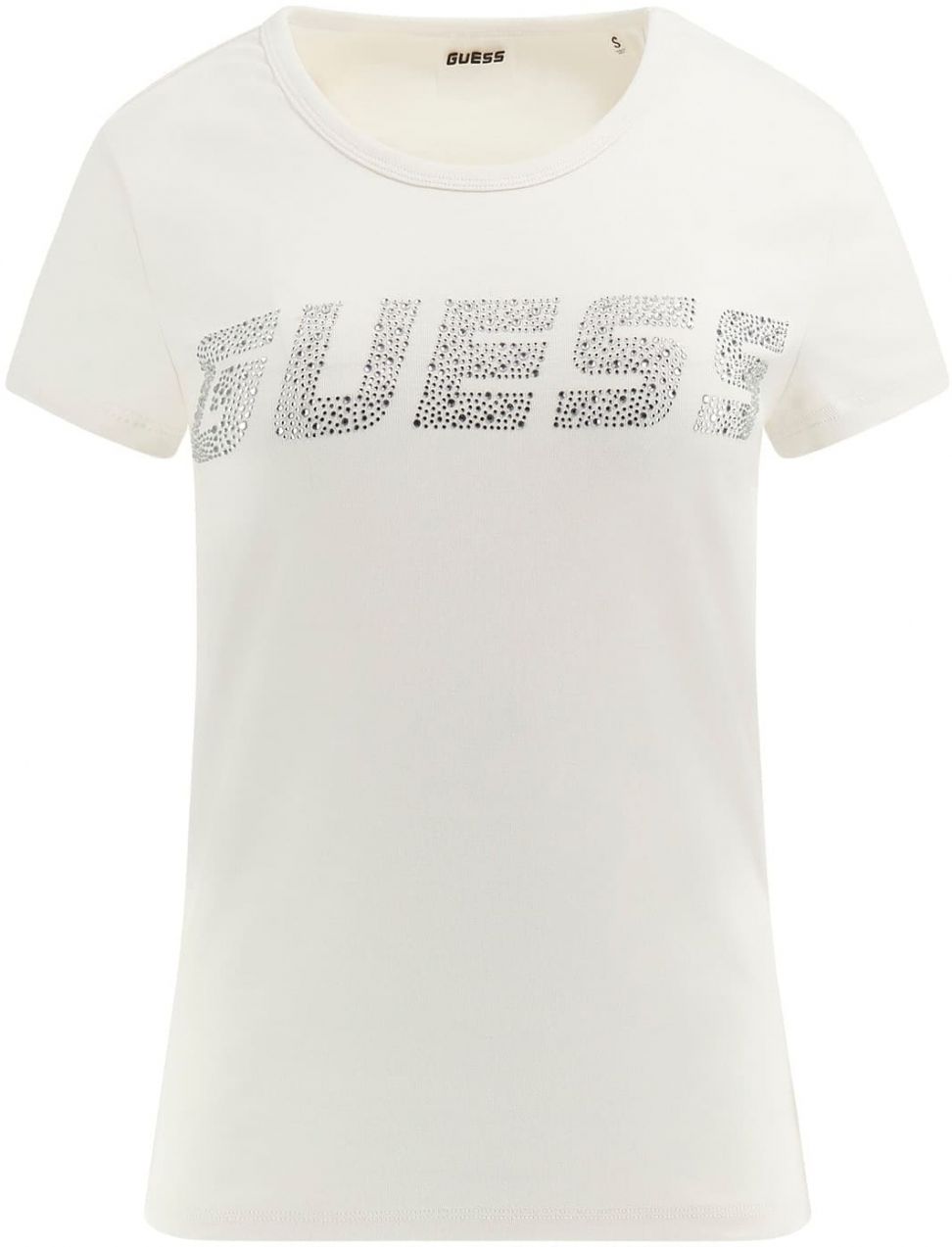 GUESS Funkčné tričko 'KIARA'  strieborná / biela