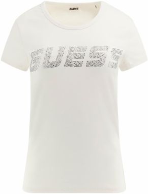 GUESS Funkčné tričko 'KIARA'  strieborná / biela