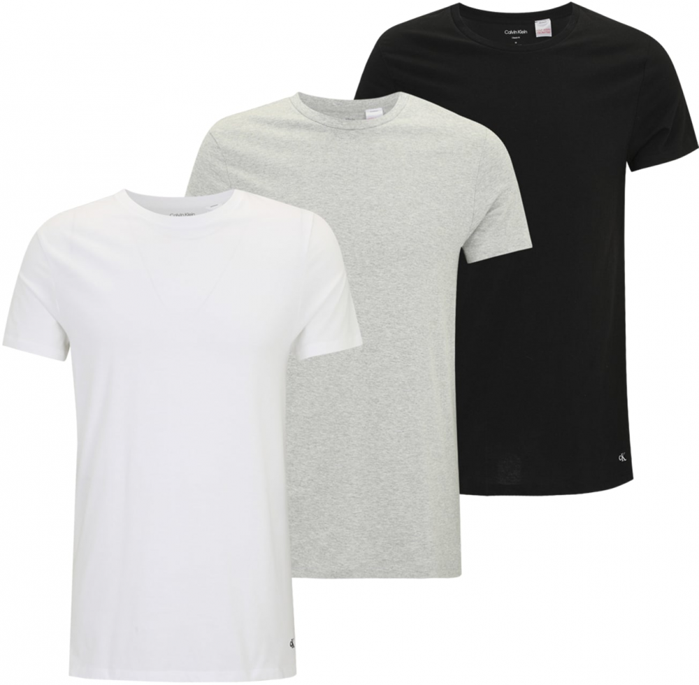 Calvin Klein Underwear Tričko  sivá melírovaná / čierna / biela