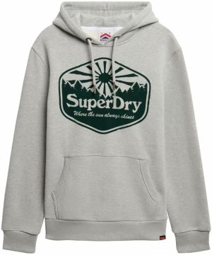 Superdry Mikina 'Sun'  sivá melírovaná / jedľová