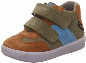 SUPERFIT Tenisky 'Supies'  svetlomodrá / koňaková / kaki / čierna