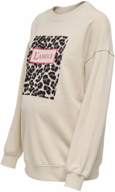 Only Maternity Mikina 'OLMFresh'  tmavošedá / sivobéžová / ružová / čierna