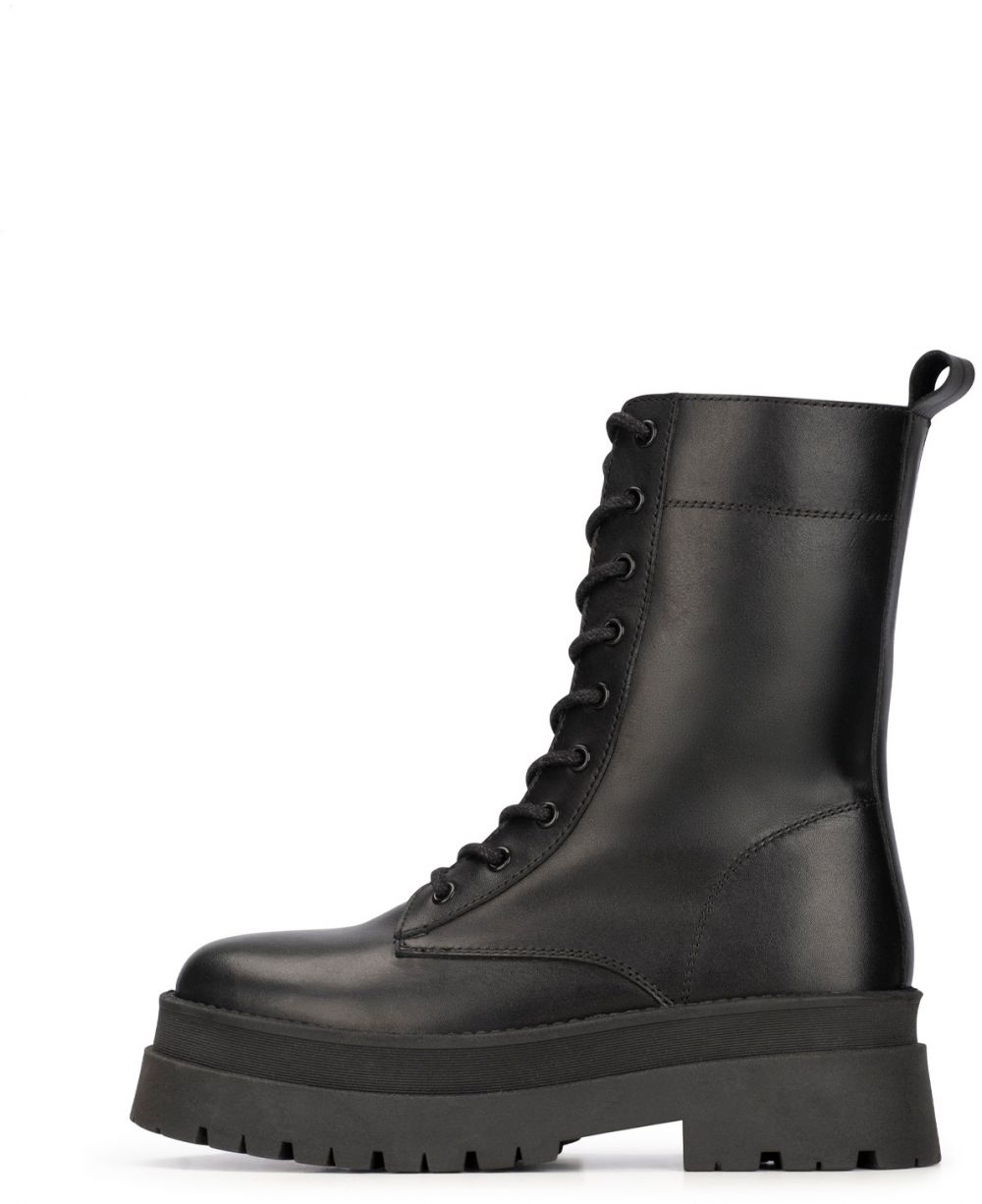 PS Poelman Šnurovacie čižmy 'Korio'  čierna