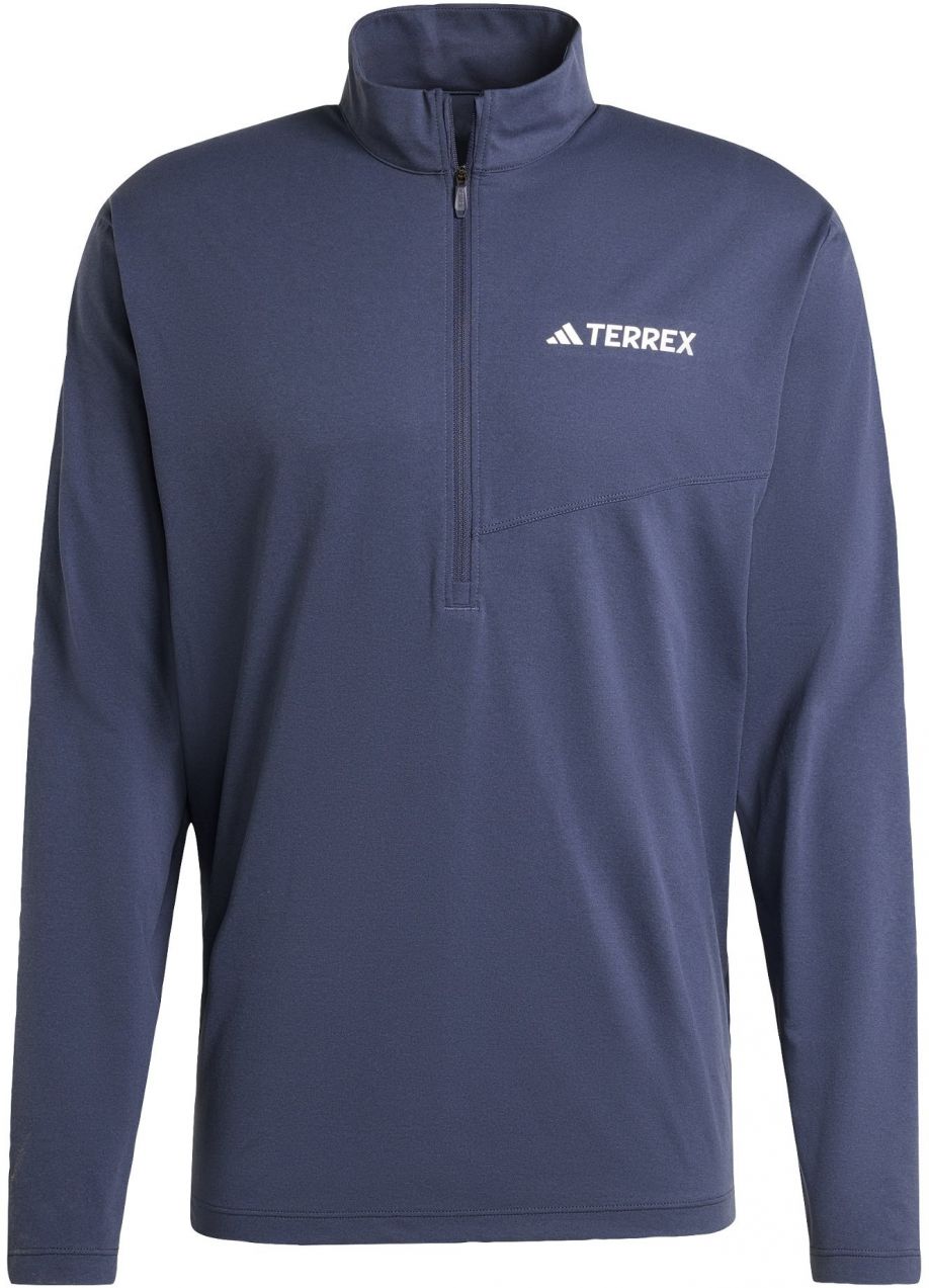 ADIDAS TERREX Funkčné tričko 'Multi Climacool 1/2 Zip Long Sleeve'  tmavomodrá / biela