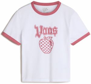 VANS Tričko 'Apple Boom Ringer'  čerešňová / biela
