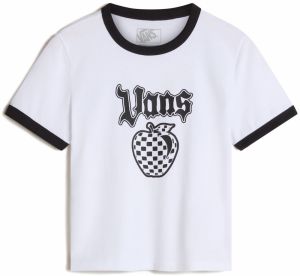VANS Tričko 'Apple Boom Ringer'  čierna / biela