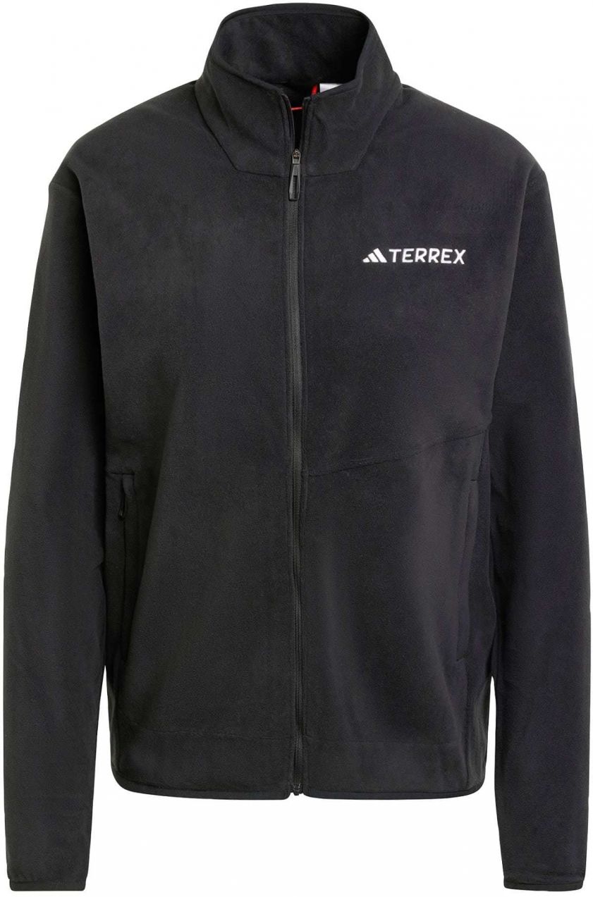 ADIDAS TERREX Funkčná flisová bunda 'Multi Full-Zip Fleece'  čierna / biela