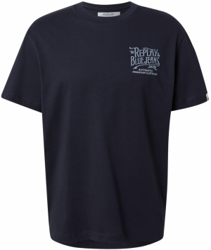REPLAY Tričko  námornícka modrá / opálová