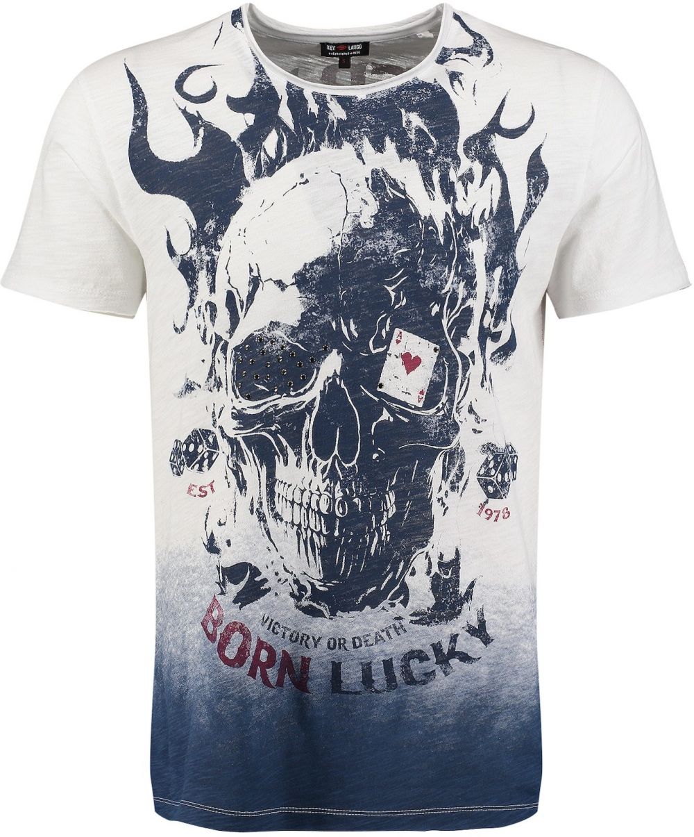 Key Largo Tričko  modrá / biela
