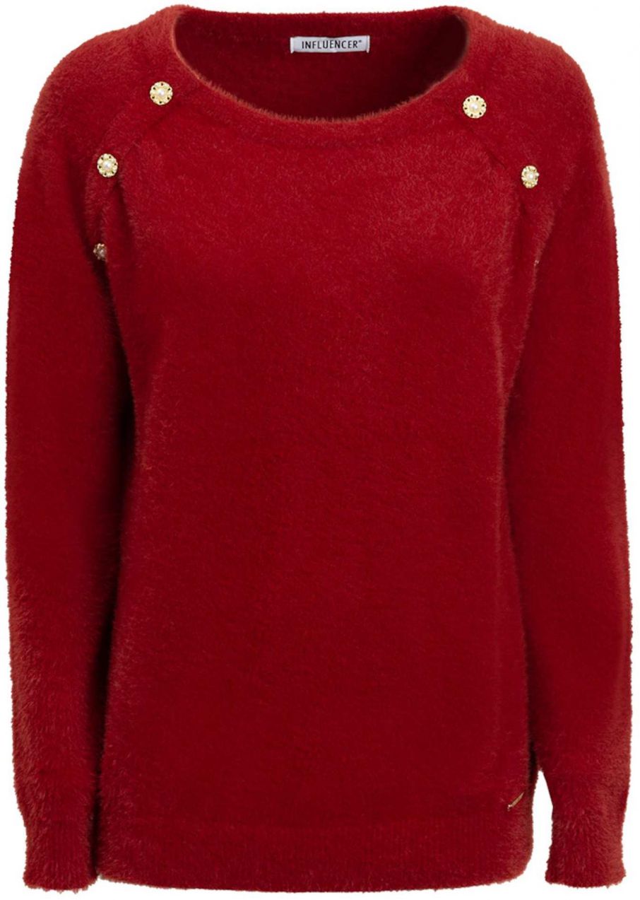 Influencer Sveter  zlatá / červená