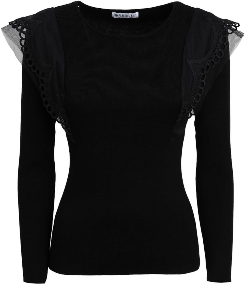 Influencer Sveter  čierna